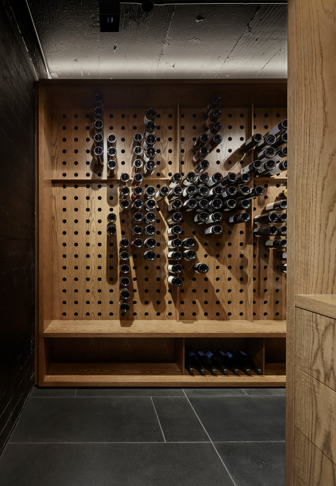 This is an example of a modern wine cellar in Melbourne.