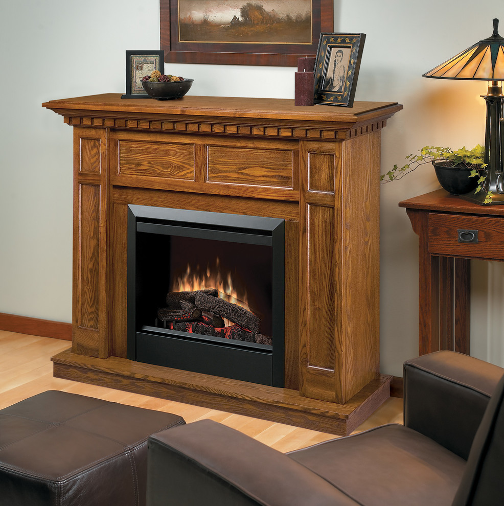 Caprice Oak Electric Fireplace Mantel Package - DFP4743O