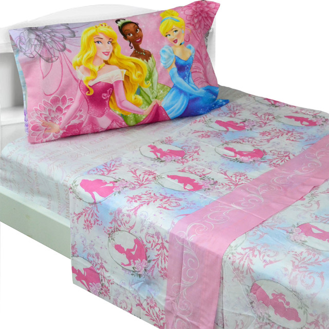 Disney Princess Full Bed Sheet Set Dreams in Bloom Bedding