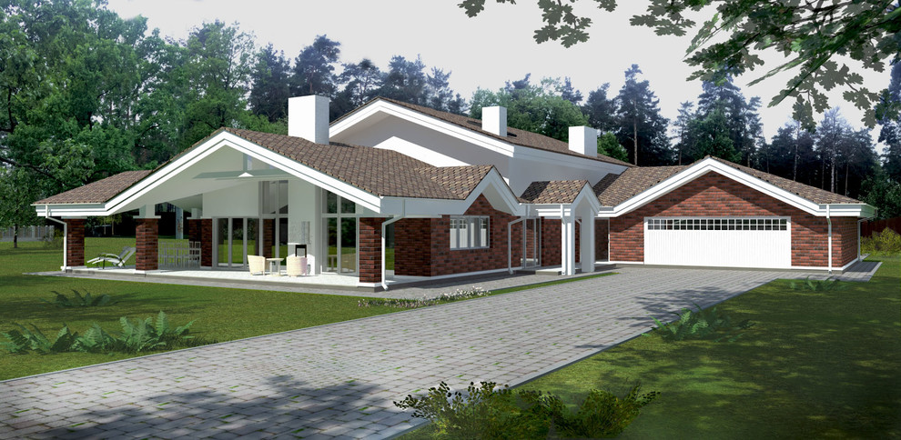 Вид со стороны главного входа и веранды