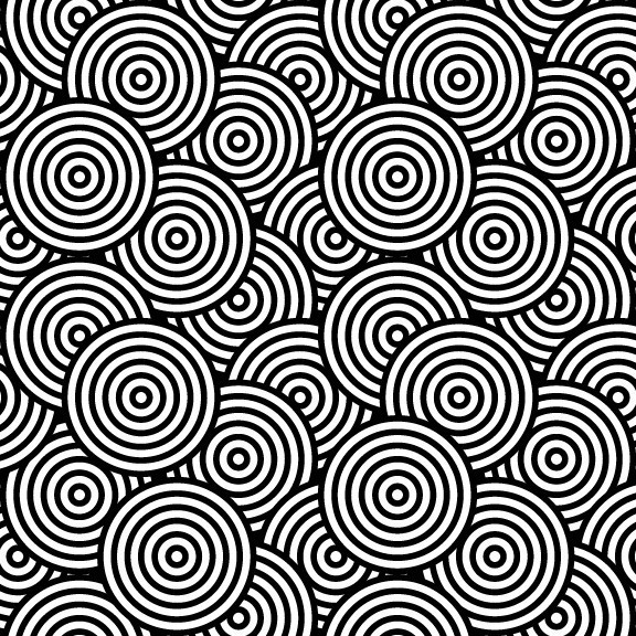 Psychedelic Circles Removable Wallpaper, 20"x16" Roll