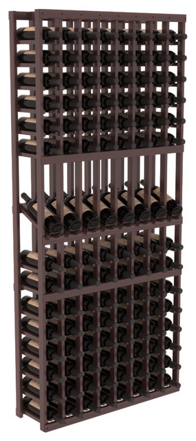 8 Column Display Row Wine Cellar Kit, Redwood, Walnut/Satin F