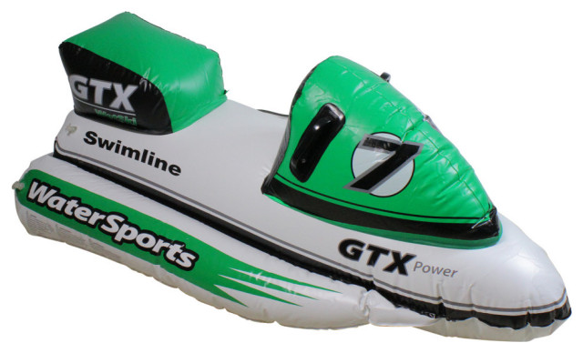 51" Inflatable Green GTX Power Water Bike Swimming Pool Ride on Float