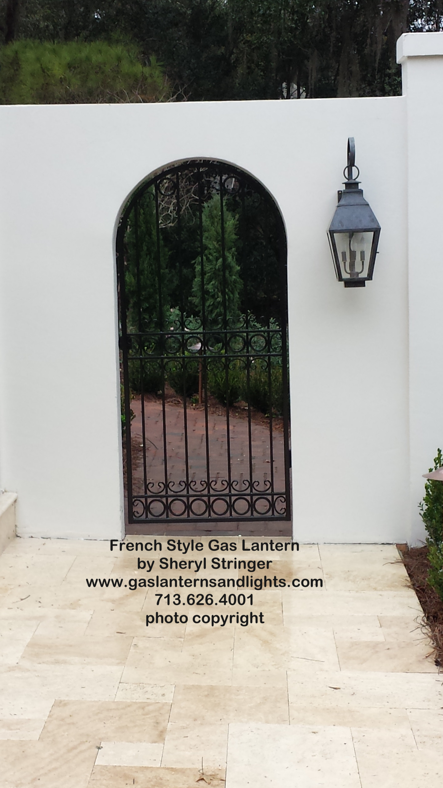 Sheryl's French Electric Lantern with Solid Top and Dark Patina