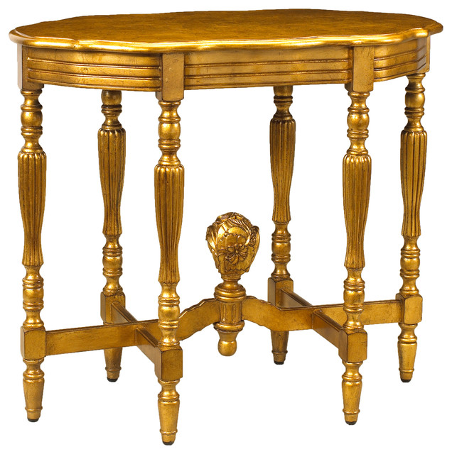 French Heritage Jolie End Table, Gold