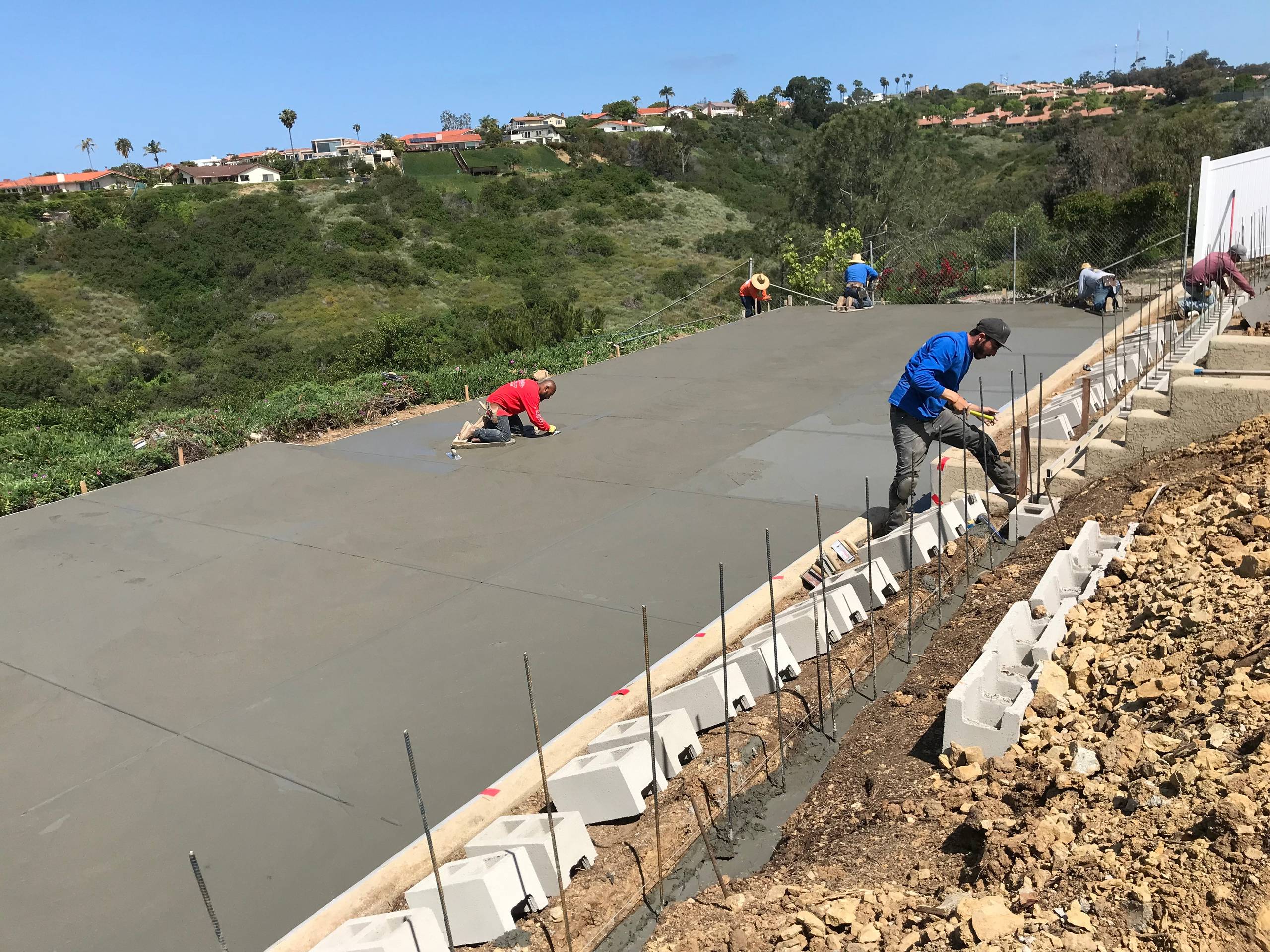 Retaining Wall and Concrete Slab in La Jolla