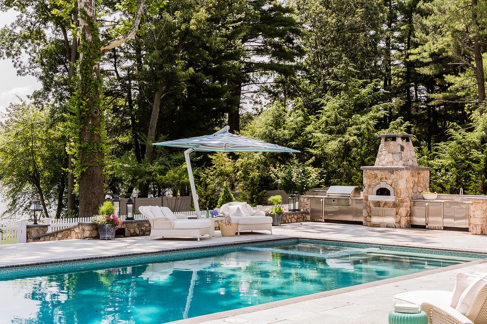 Transitional pool photo in Boston