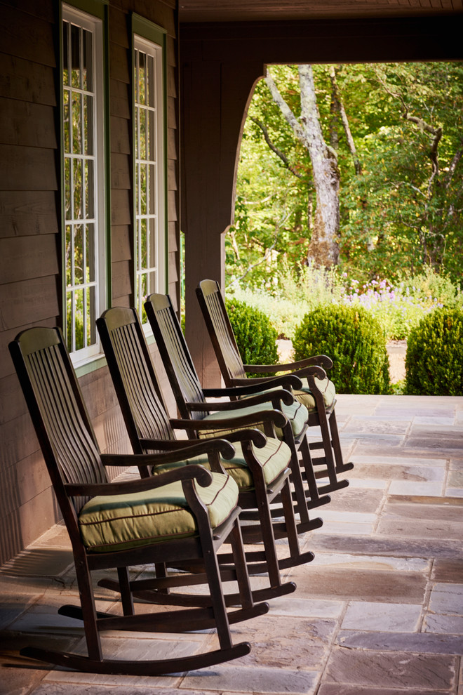 Example of a transitional home design design in Charlotte