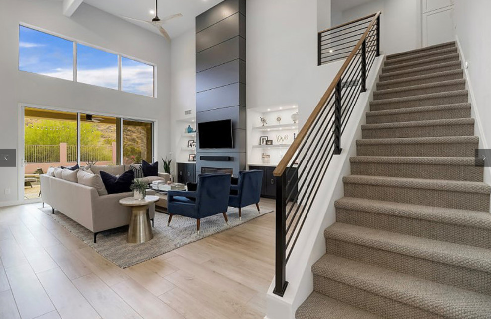 Inspiration for a transitional living room remodel in Phoenix