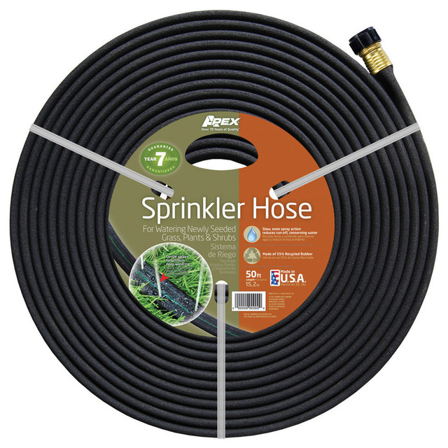 Teknor 50' Rubber Sprinkler Hose Traditional Garden Hoses by