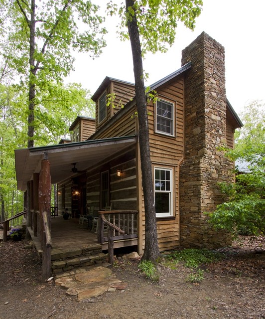 North Georgia Log Cabin Front Porch Rustic Verandah Atlanta