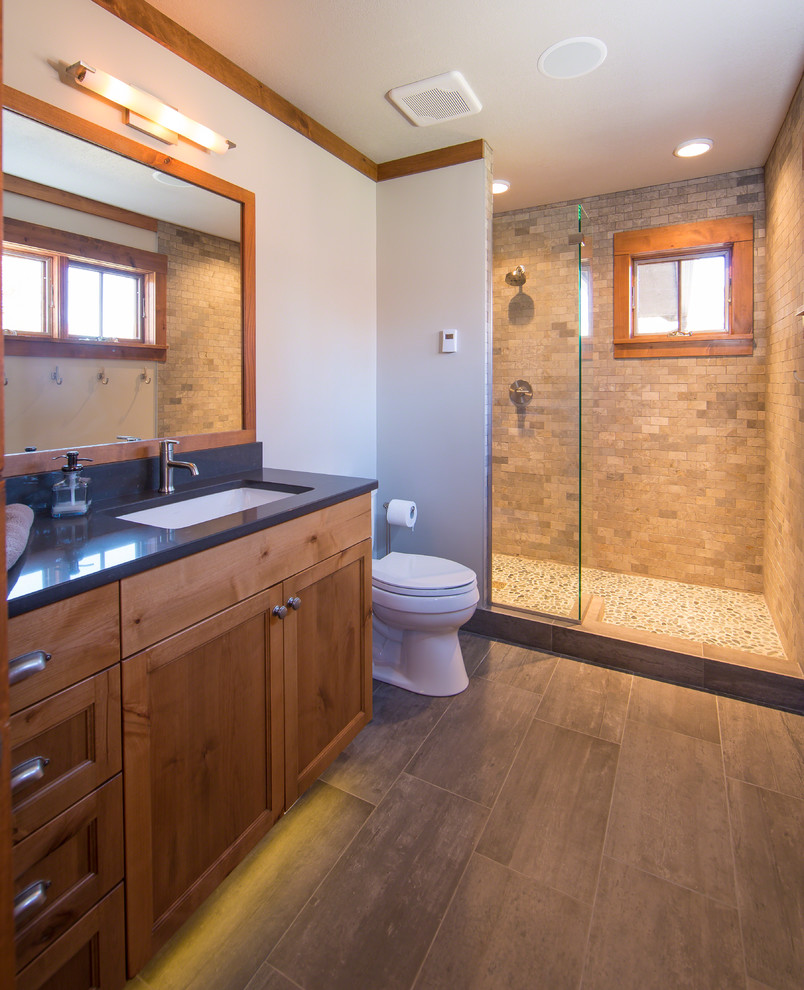 North Woods Lake Cabin - Rustic - Bathroom - Minneapolis ...