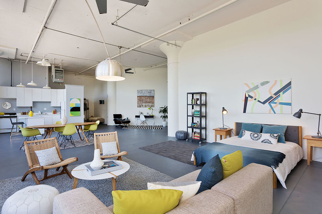 Loft Studio industriel-salon