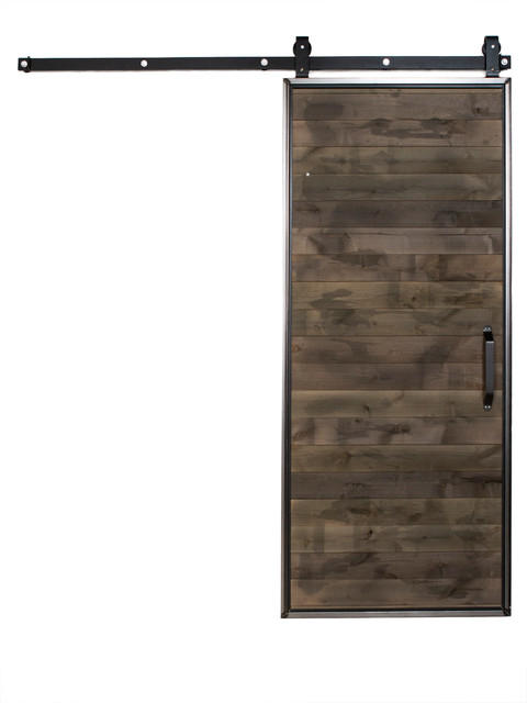36 X96 Mountain Modern Wood Barn Door With Sliding Hardware And Falcon Pull