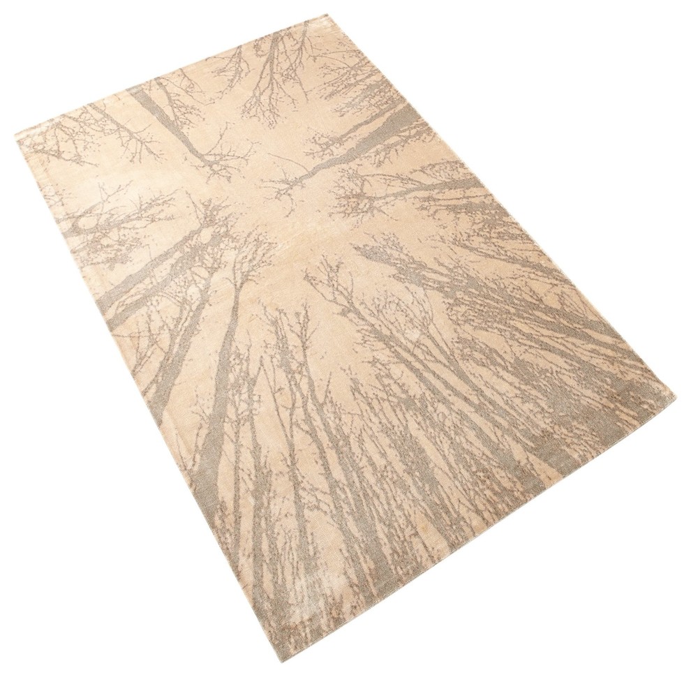 Cyan Birch Rug, Taupe Contemporary Area Rugs by Better Living