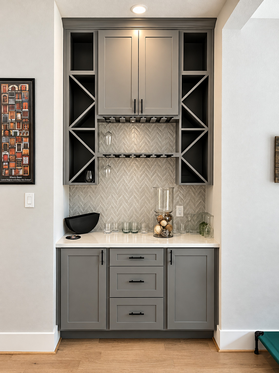 Custom Butler Pantry, Laundry Room cabinets and Mud Room Cabinet in Cypress, TX
