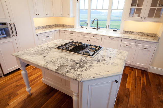 Super White Quartzite Kitchen In Calvert County Md Traditional
