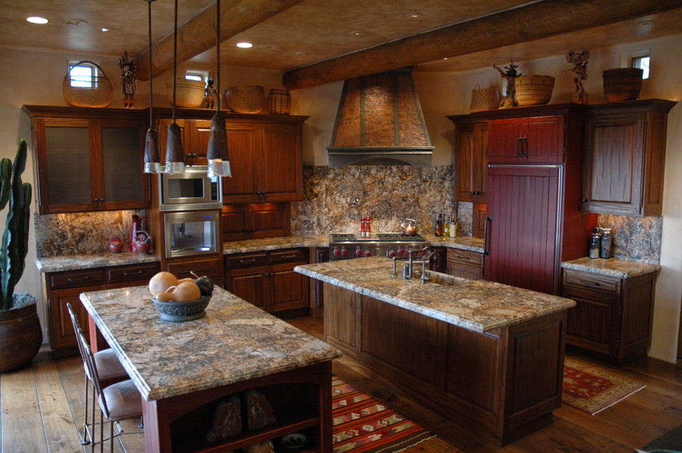 Inspiration for a rustic kitchen in Phoenix.