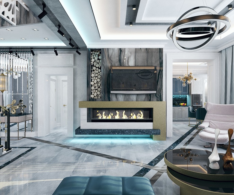 Гостиная-холл в частном домовладении 5