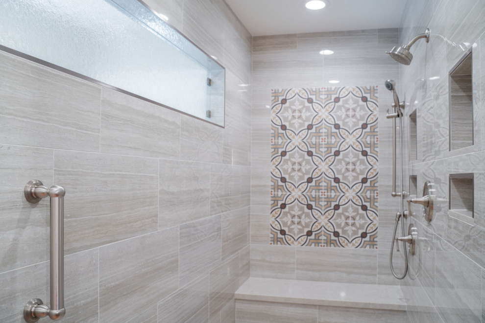 This is an example of a transitional master bathroom in San Francisco.