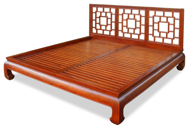 Elmwood Ming Size Bed King Asian, Asian Style King Bed