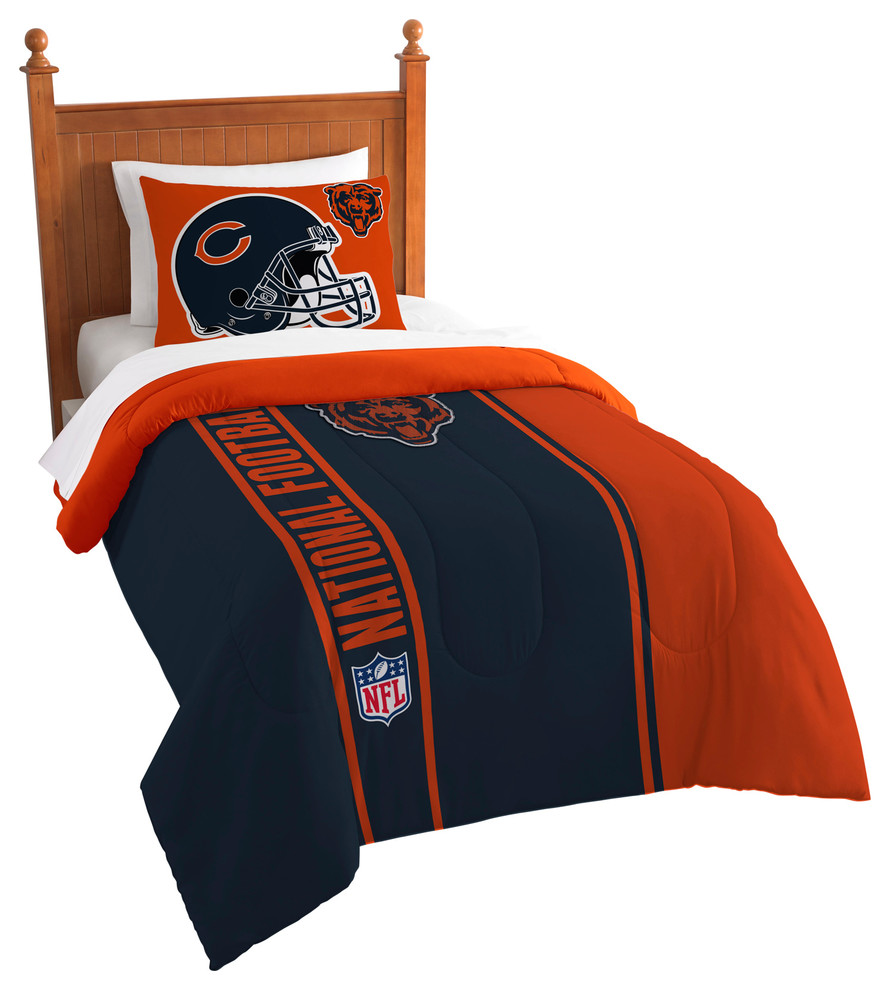 Nfl Bears Bed Comforter Set Football Silhouette Bedding