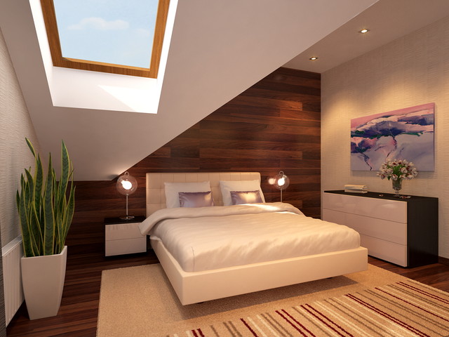 Bedroom contemporary-rendering