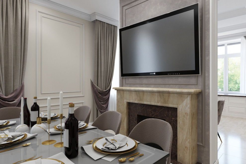 Дизайн-проект гостиной и столовой