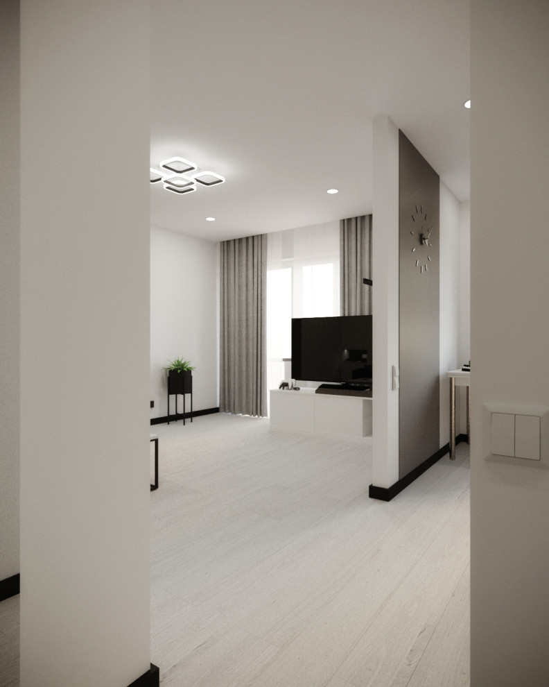 Проект для молодого человека-спортсмена в стиле "White minimalism"