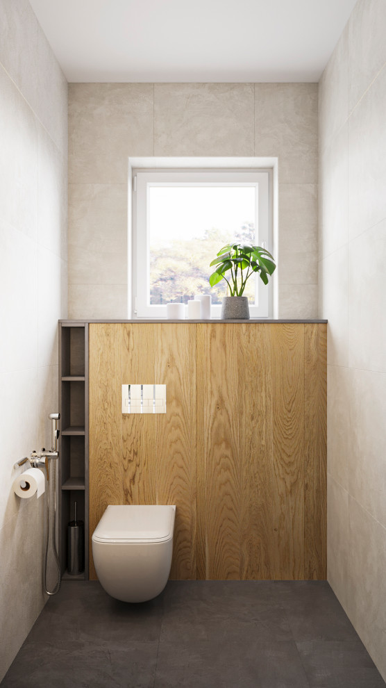 Барнхауз с мансардными окнами в серых оттенках