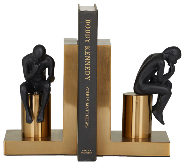 Modern Gold Metal Bookends 562537 - Contemporary - Bookends - by ...