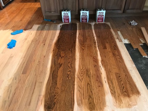 Recommendations for Duraseal wood floor stain for red oak. 