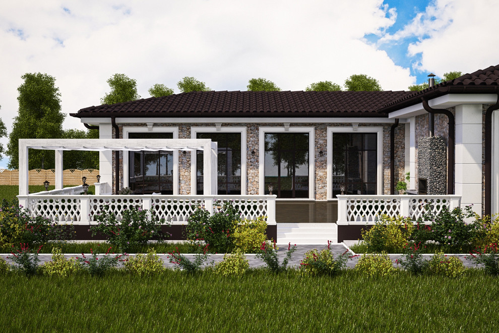 Визуализация бани в стиле модерн