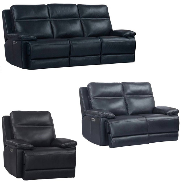 Parker Living Paxton 3 Piece Power Double Reclining Living Room Set With USB Contemporary