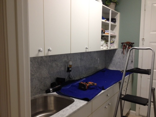 Lisa and Joe's Laundry Room and Master Vanity Reface