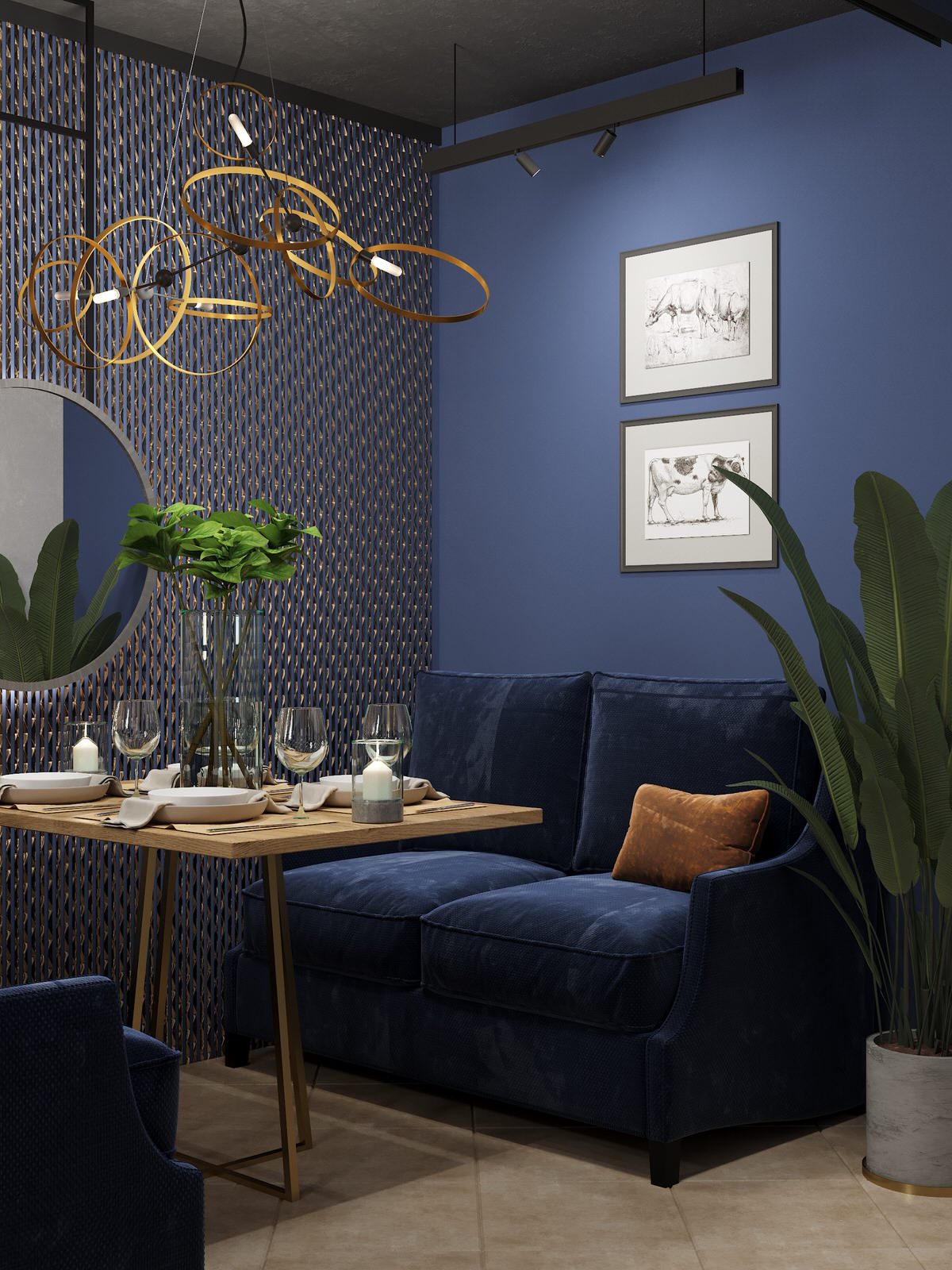 Интерьер ресторана «ИЗУМРУД, РУБИН И САПФИР»