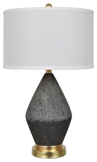 Tange Black Stone Table Lamp, 28