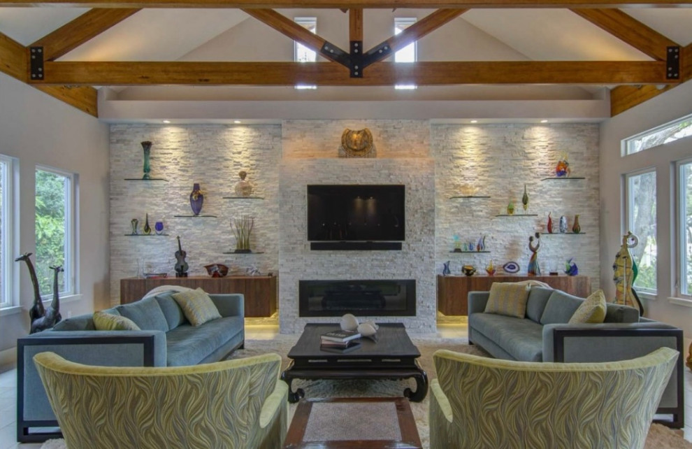 Cabinets on both sides of fireplace?