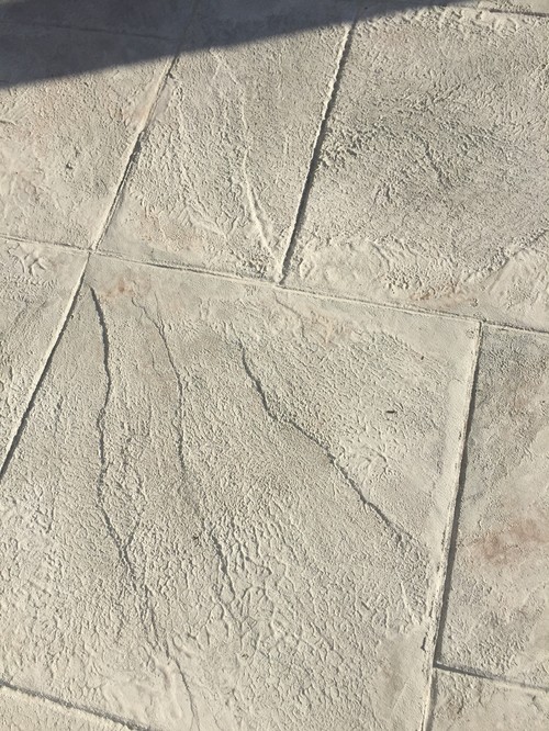 Botched stamped concrete patio job