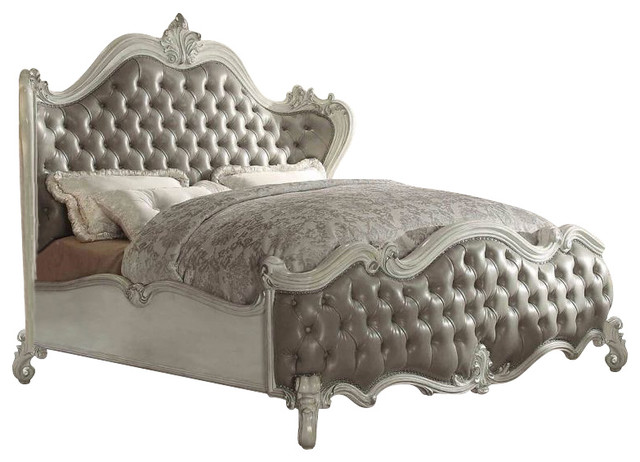 Acme Versailles California King Bed Vintage Gray And White Acme Versailles California King Bed