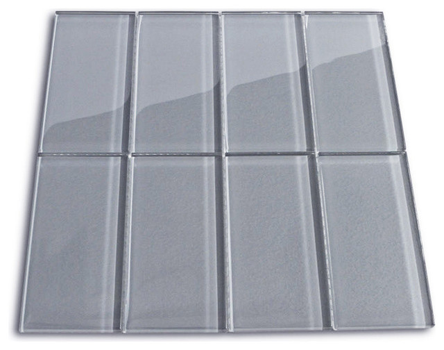 Ice Gray Glass Subway Tile Modern By Ice Gray Glass Subway Tile Sample