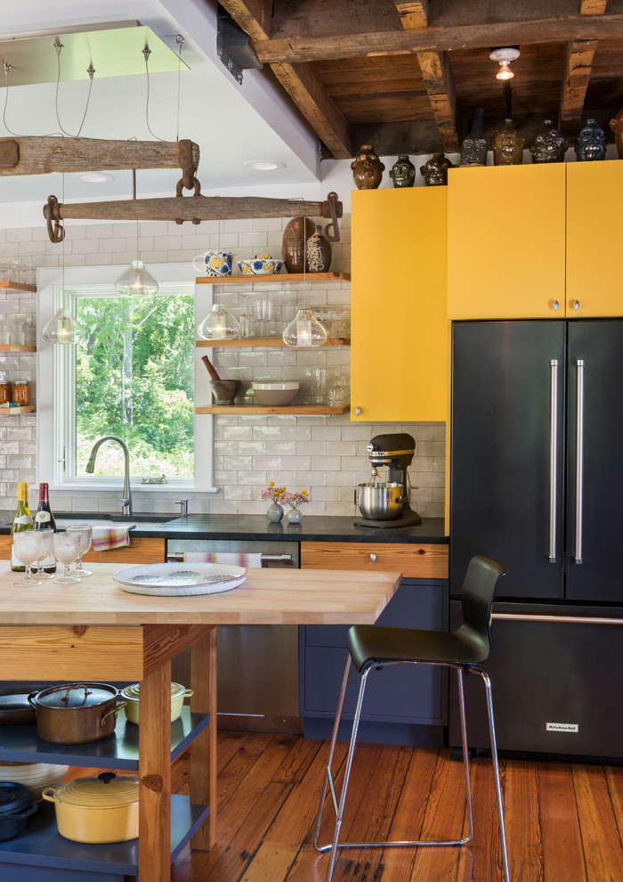 Example of an eclectic kitchen design in Providence