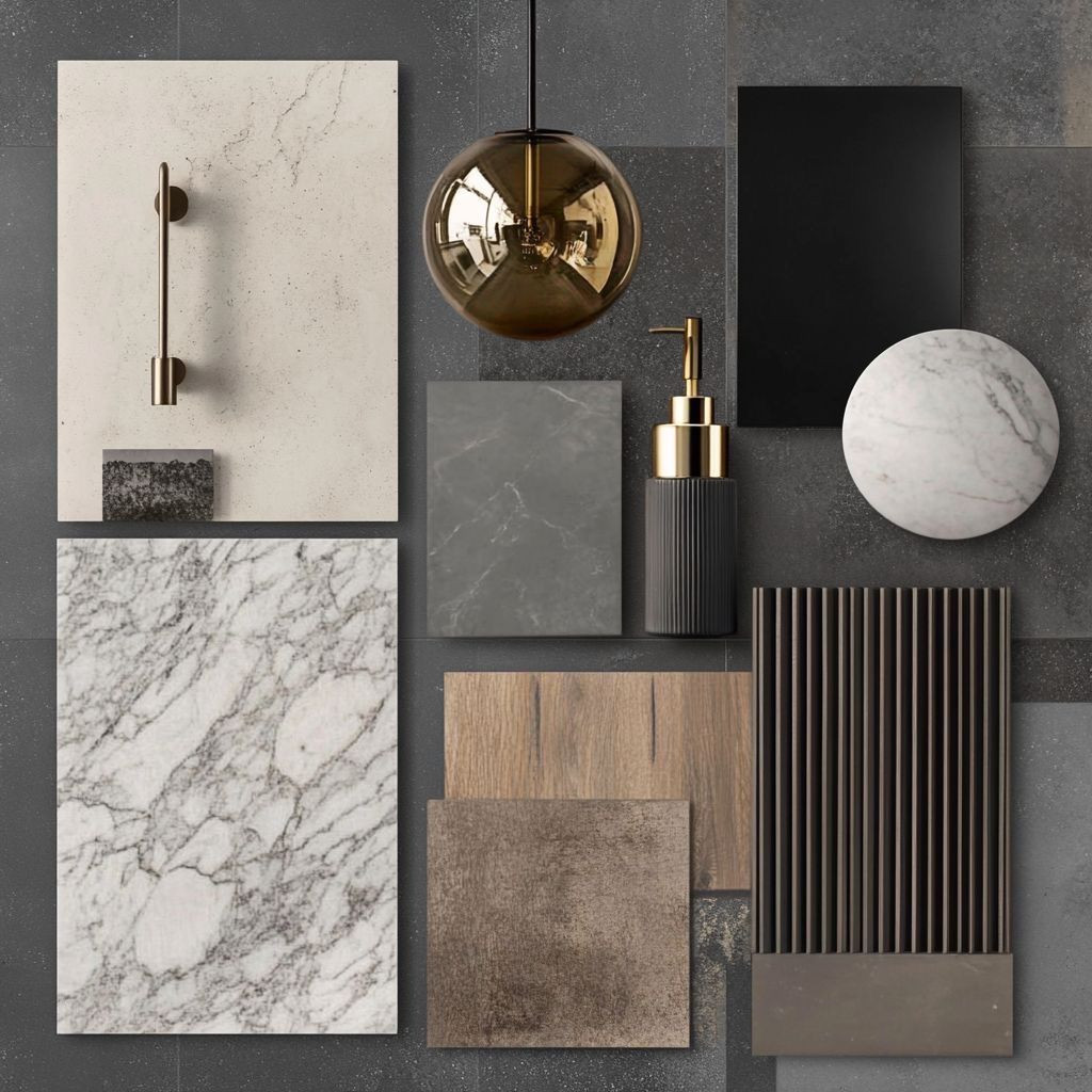 Luxury Dark Theme Design Concept Board