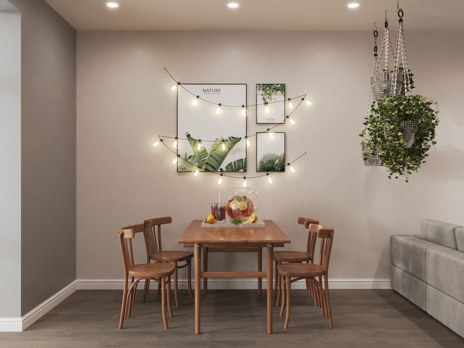 Интерьер однокомнатной квартиры в стиле Бохо