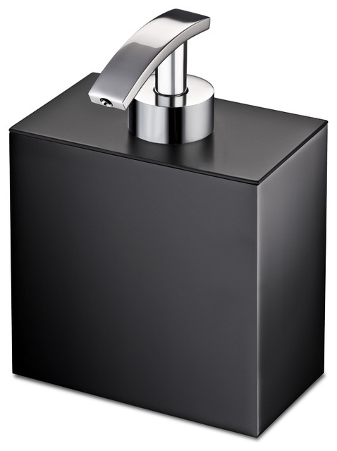black liquid soap dispenser