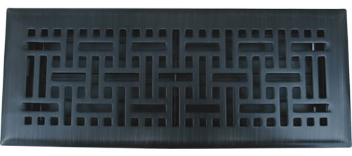 Oil Rubbed Bronze Wicker Style Floor Registers 4 X 10