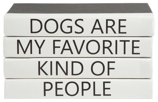 4 Piece Dogs Quote Decorative Book Set - Contemporary - Books - by E ...