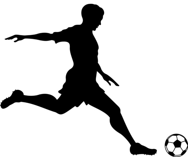 Soccer player kick Clearance