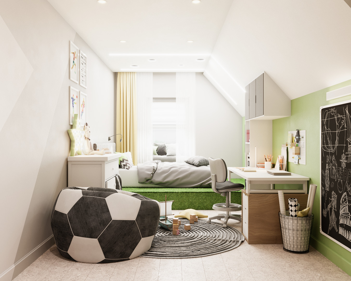 Коттедж с тремя детскими, 224 м2