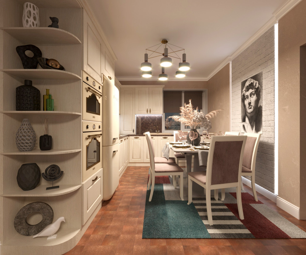 Кухня - гостиная в загородном доме. Прованс/современная классика